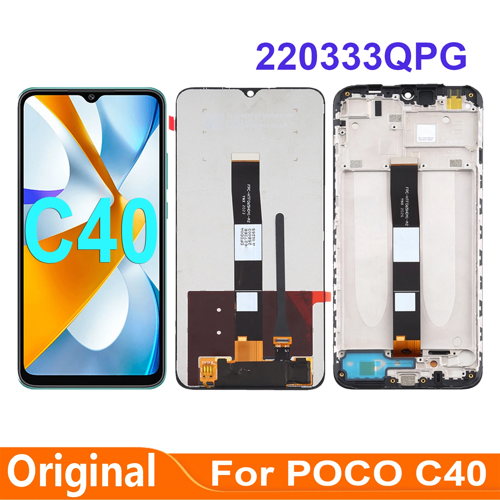 

For Xiaomi POCO C40 220333QPG LCD Display Touch Screen Replacement Digitizer Assembly Repair Parts