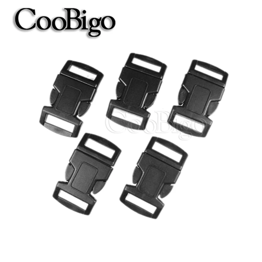 

15mm Side Release Buckles Bracelet Dog Collar Backpack Strap Bag Webbing Black Plastic Curved DIY Accessory 10pcs