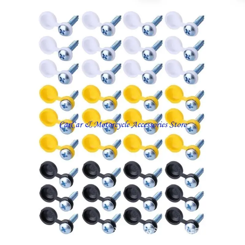 

G5AD 48pcs Fixing Lizering с винтами из нержавеющей стали и пластиковыми крышками для автомобиля