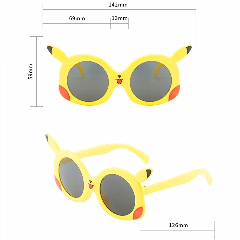 Gafas de sol de dibujos animados de Pokémon para niños y niñas, Pikachu, figuras de acción, juguetes de decoración bonitos, regalos para niños