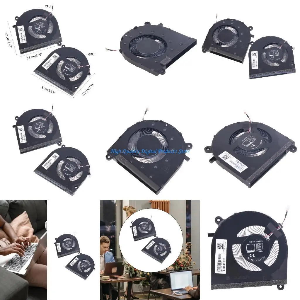 

U2JE Quiet Operation CPU GPU Fan for Spectre 16inch 16-F16T-F Laptops Cooling Fan