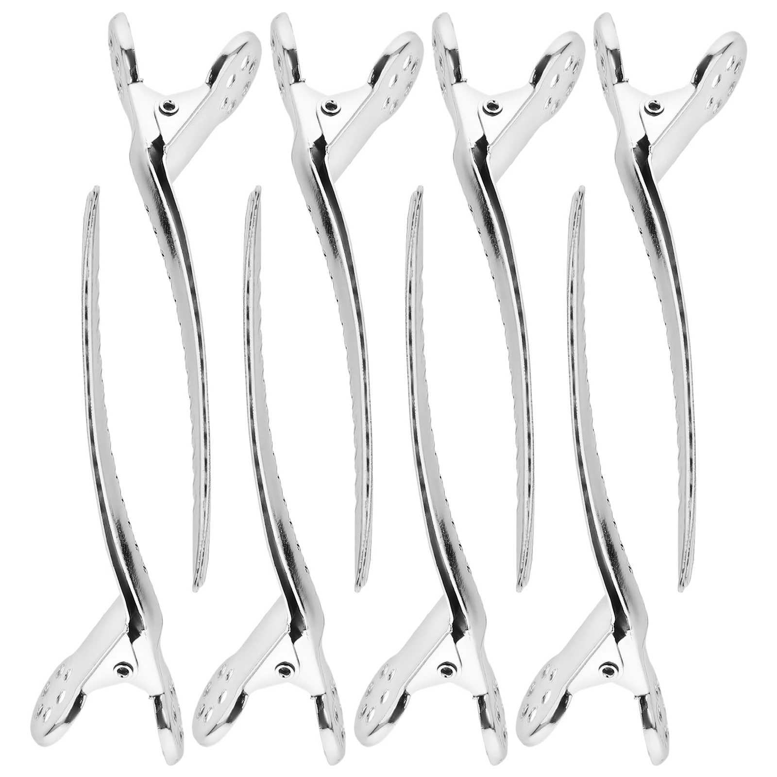 

8PCS Hairdressing Clips Stainless Metal Durable Safe Professional Design Traceless Grip Home Store Daily Use Hair Separating