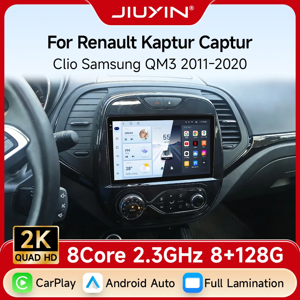 For Renault Kaptur Captur Clio Samsung QM3 2013 2014 2015 2016 Android 15 Car Radio Wireless Carplay multimedia Android Auto 4G
