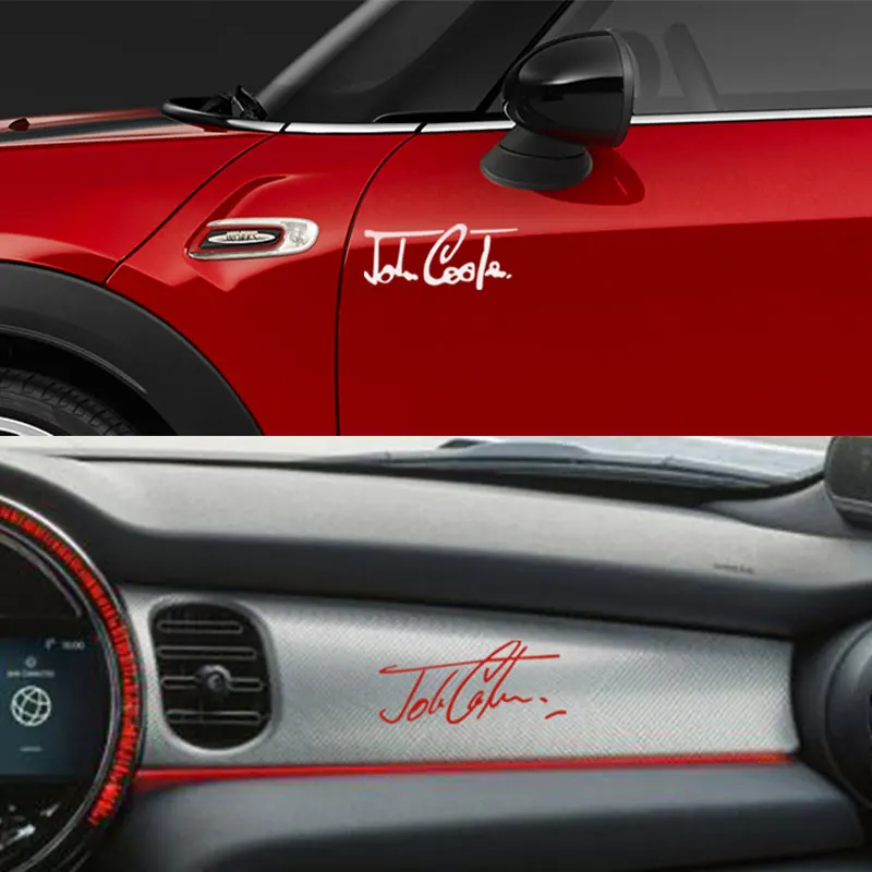Universal Car Accessories John Cooper Works Logo Sign Sticker Decal Interior Exterior Decoration Auto Parts