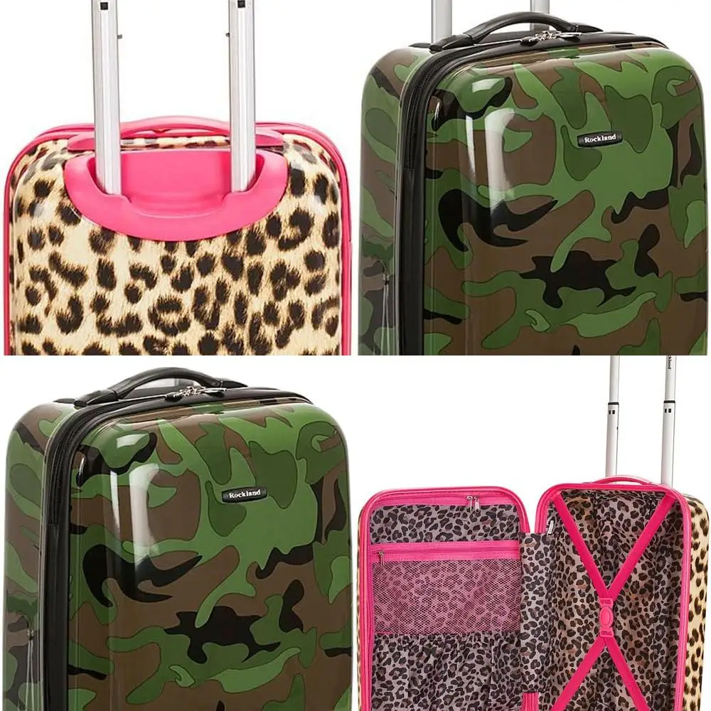 Camo Print Rockland 20 Carry-On Spinner Luggage