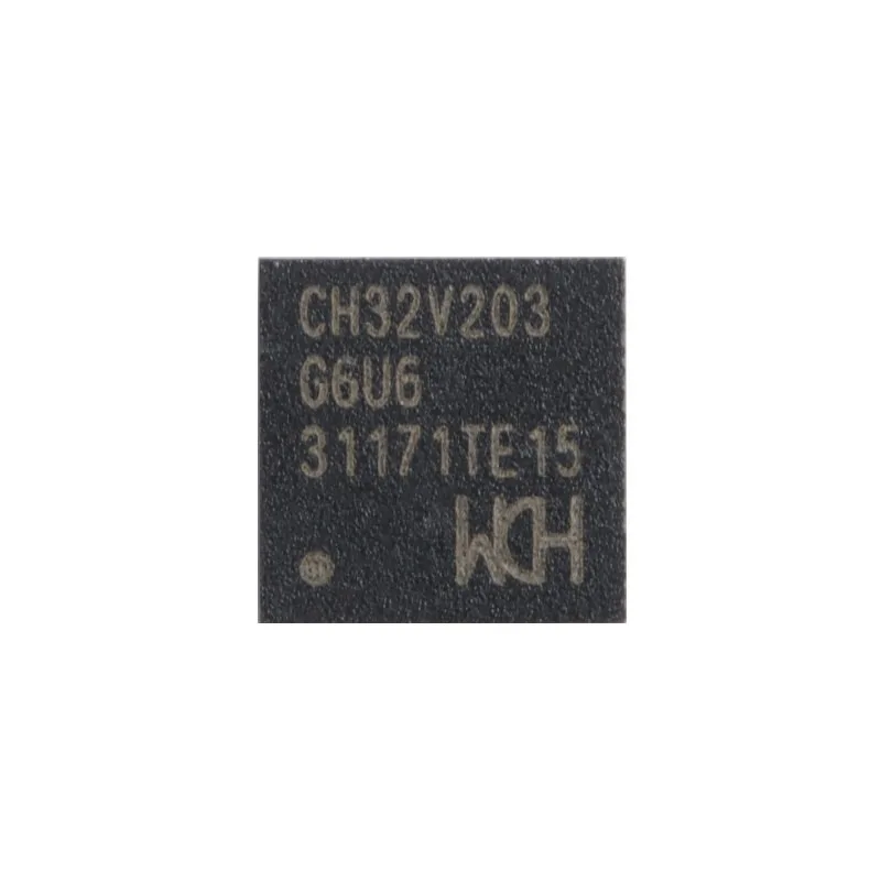 5 pcs Original Genuine CH32V203G6U6 QFN-28 RISC-V core 32-bit MCU for industrial control circuit board embedded development