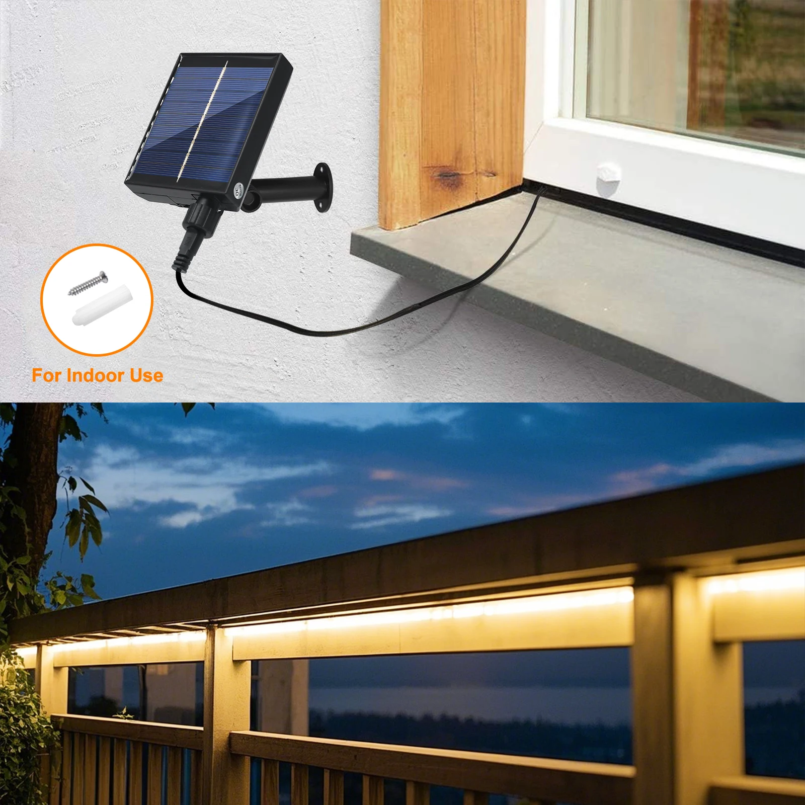 24V Solar LED Strip 2835 Dimmable Outdoor IP67 Waterproof Flexible Light Strip RA90 Linear Lighting for Garden Home Decor 1-20M