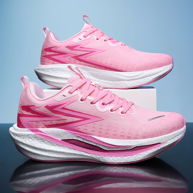 عالية الجودة ماراثون الرجال احذية الجري تنفس الطريق الركض المرأة أحذية رياضية لينة توسيد في الهواء الطلق عدم الانزلاق أحذية رياضية
