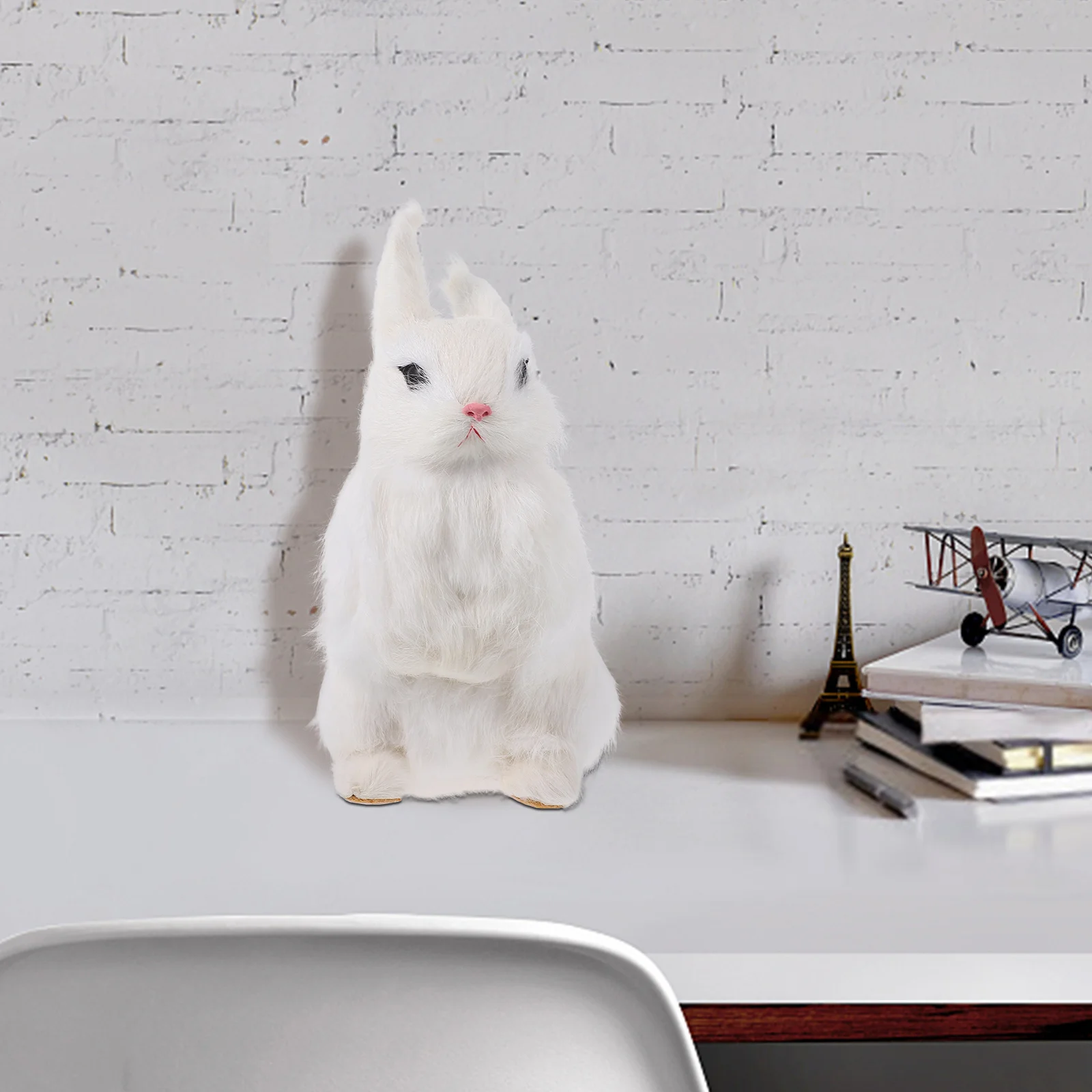 1pc Konijn Ornament Premium Faux Bunny Standbeeld Decor Voor Thuis Desktop Tuin Kantoor Bunny Ornament Gazon Decor