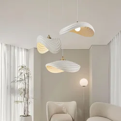 Modern Minimalism E27 Led Pendant Lights Nordic Dining Room Wabi Sabi Resin Suspend Lamp Bar Macaron Droplight Led Lamp Fixtures