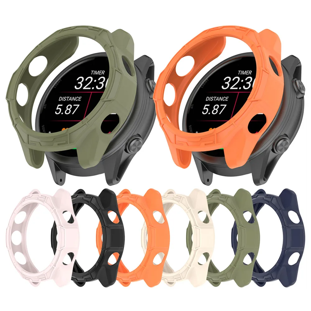 สําหรับ Garmin Forerunner 570 42 มม.47 มม.นาฬิกา Hollow เกราะป้องกันขอบกรอบอะไหล่ Protector