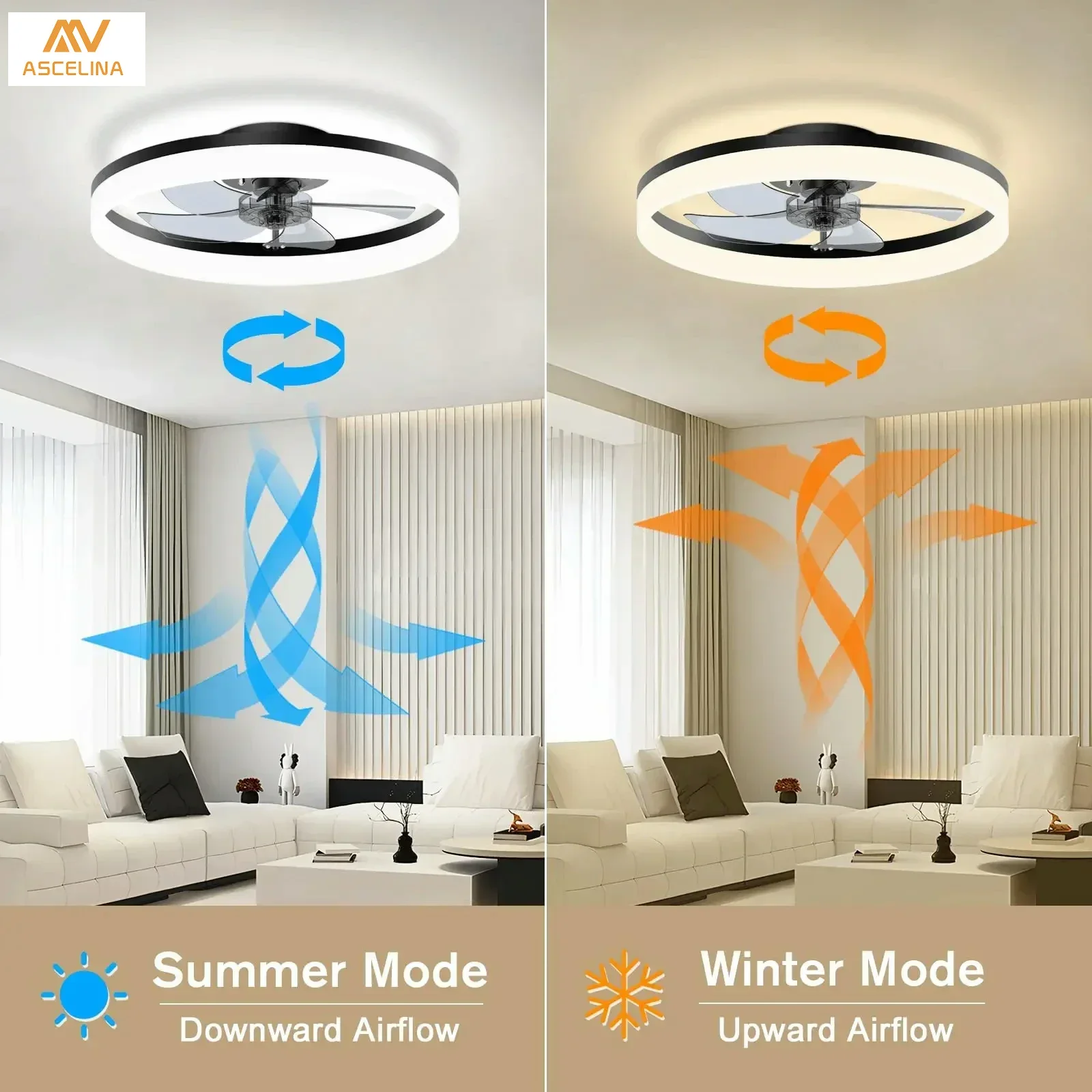 Imagem -03 - Inteligente Controle Remoto Nordic Ceiling Fan Light Função Blade Quarto Lobby Apartamento Sala de Jantar