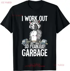 Raccoon Gym Weight Training I Work Out So I Can Eat Garbage T-Shirt