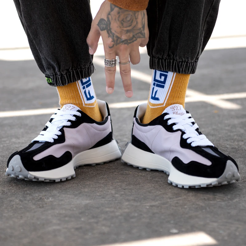 

Color - Block Retro Casual Shoes, Lightweight & Wear Resistant, Comfortable Feel, Trendy for Daily