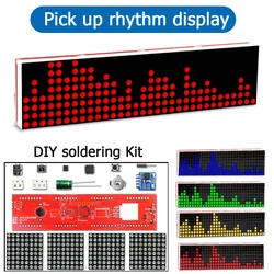 DIY electronic soldering kit LED music spectrum kit dot matrix clock pick up rhythm light display(not assembled