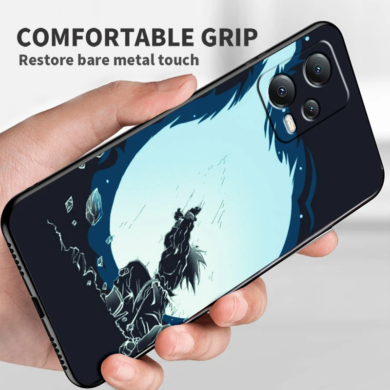 D-Dragon Ball Z Animation Art For Xiaomi Redmi Note 13 12R 12 12S Turbo 11 11T 11S 10 10S Pro Plus 5G Black Cover Phone Case