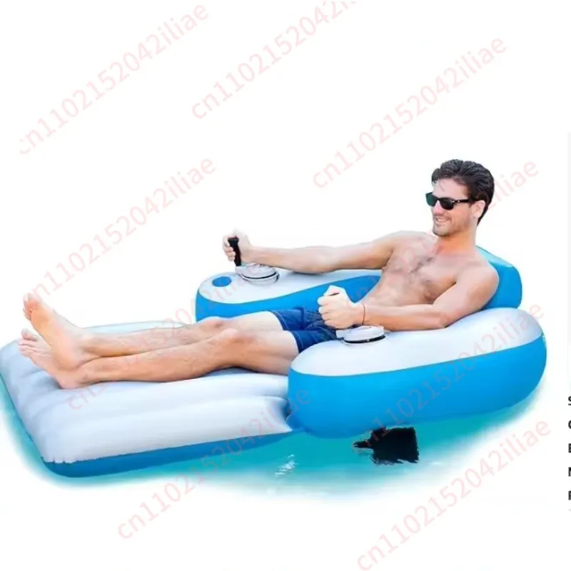 Square Electric Inflatable Water Seat, Floating Lounge Chair with Thruster for Adult Swimming & Water Sports