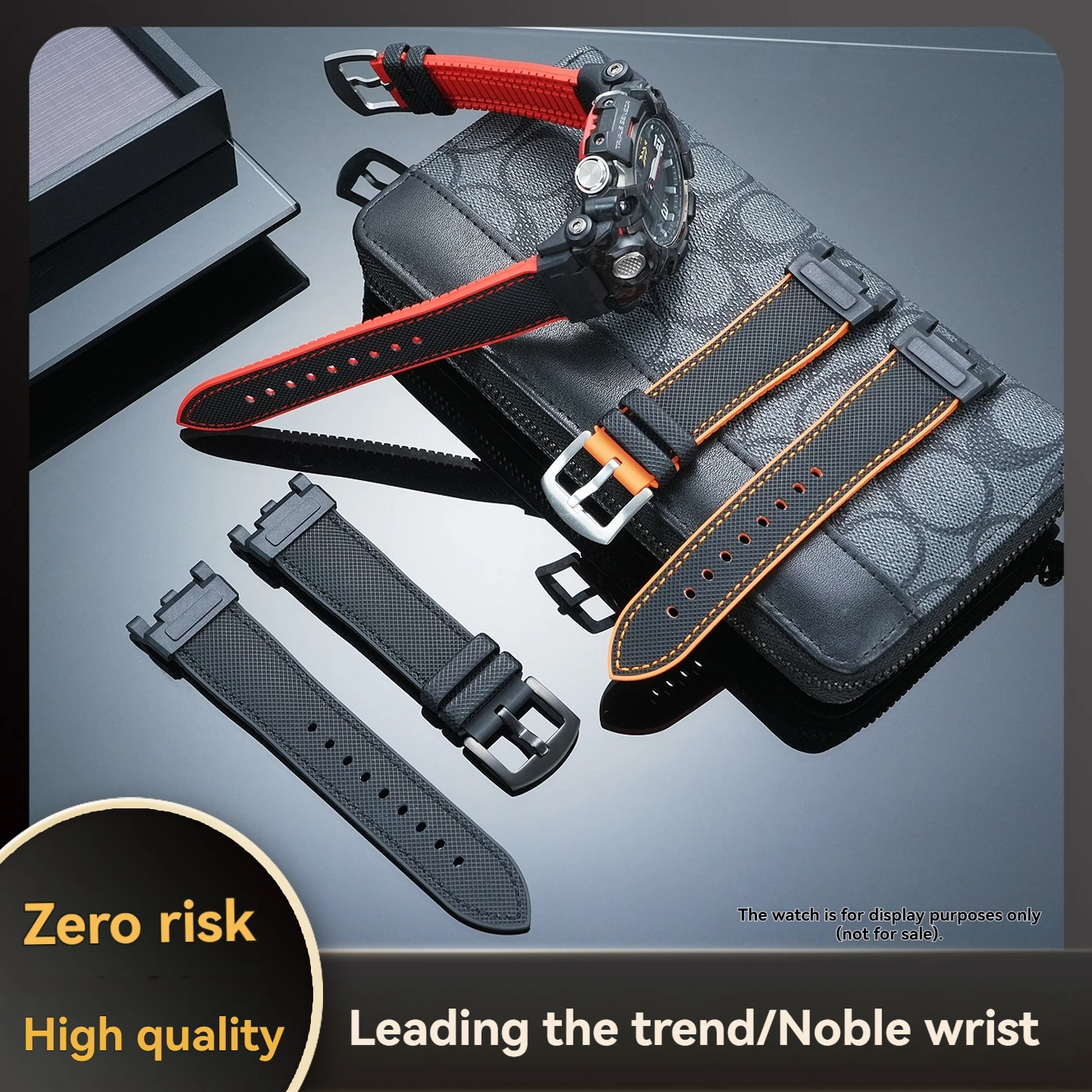 Suitable for casio 5678 Big Mud King cowhide Genuine leather watchband GWG-2000/2040 leather replacement watch strap accessories