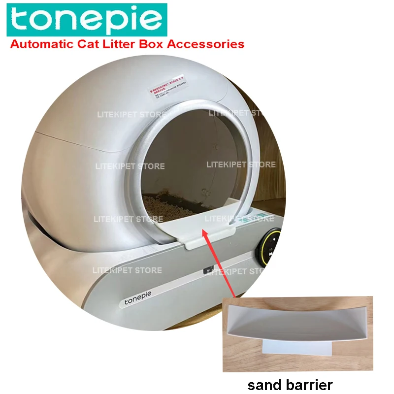 Automatic Cat Litter Box Replace Accessory Sand Barrier for Pet TONEPIE Toilet Replacement