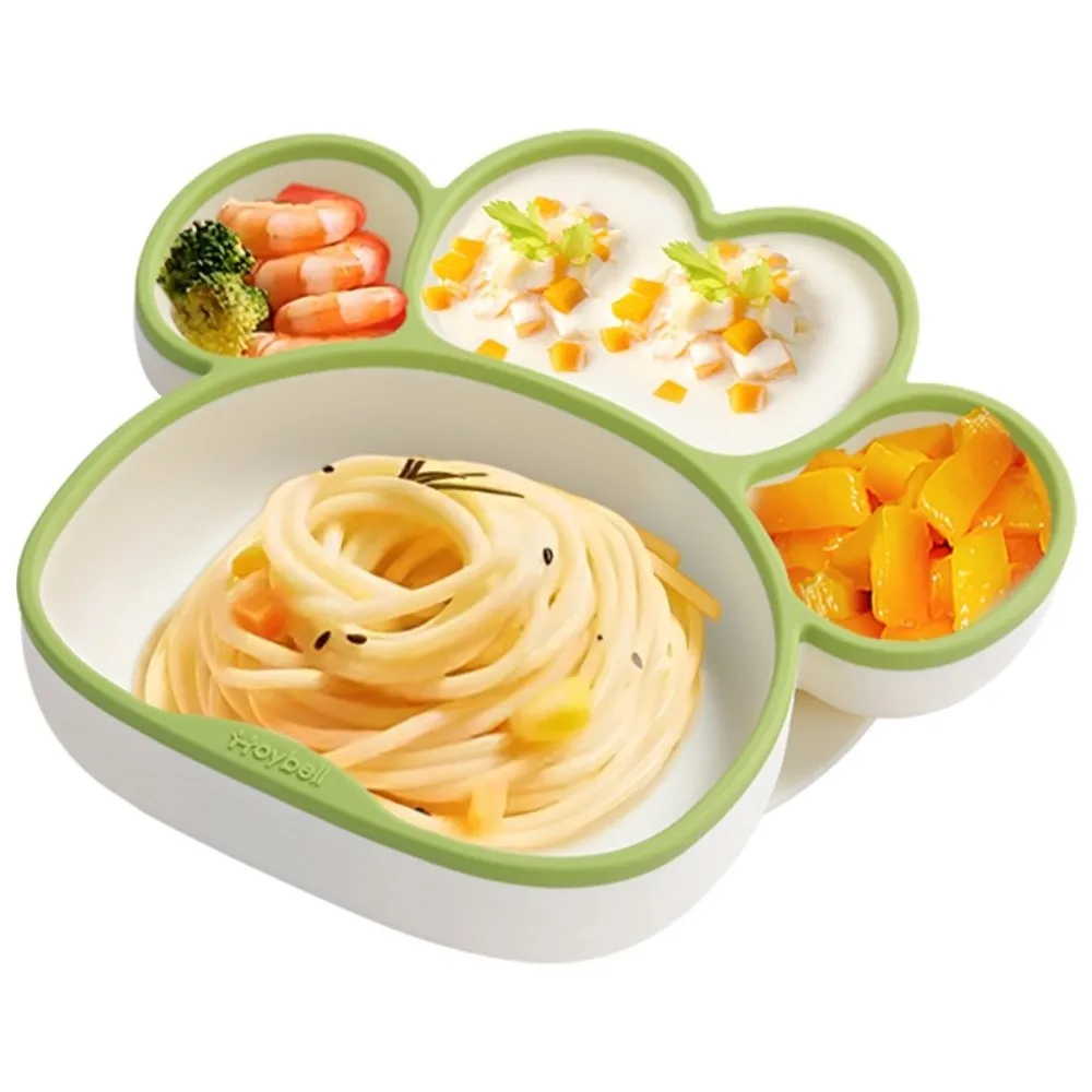 

Non-Slip Cat Paw Suction Dinner Plate BPA-Free Durable Divided Silicone Suction Plate Sturdy Waterproof Kids Feeding Tableware