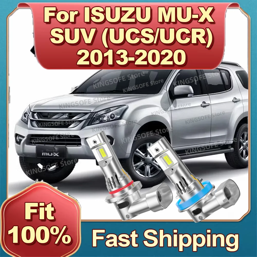 

2Pcs H11 LED Car Headlight Bulbs HB3 Plug-N-Play 22000LM For ISUZU MU-X SUV (UCS/UCR) 2013 2014 2015 2016 2017 2018 2019 2020