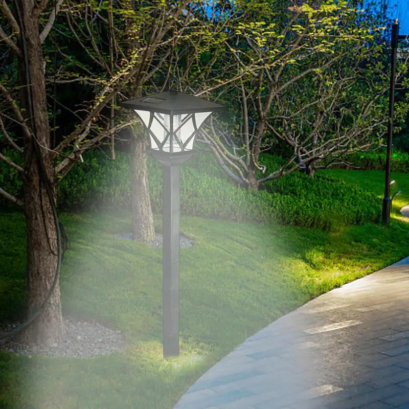 Solar Post Light Outdoor Solar Lamp Vintage Garden Light Floor Lamp Outdoor Post Lights For Garden Patio Pathway Yard Backyard