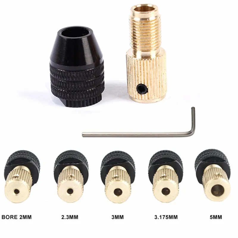 Drill Chuck 0.3-3.5mm Mini 3 Jaw Quick Change Keyless Drill Bit Adapter 2.0/2.35/3.0/3.17/5.0mm Holder Clamp Fixing Device Tools