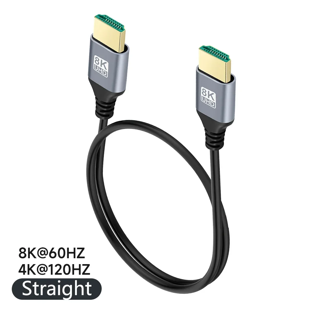 90 Degree HDMI 2.1V Cable Cord 8K 60Hz 4K 120Hz Ultra High Speed 48Gbps EARC ARC HDCP HDR for HDTV Laptop Projector PS4 PS5