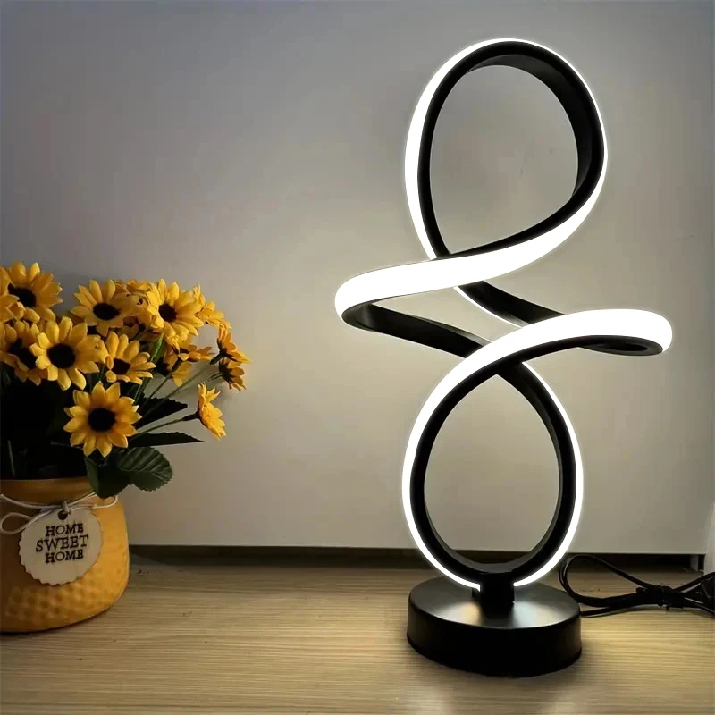 Imagem -02 - Moderno Led Candeeiro de Mesa Dekor Decoração Luz para Estudo Quarto Cabeceira Sala Estar Escritório Estante Barra Casa Leitura Luminária