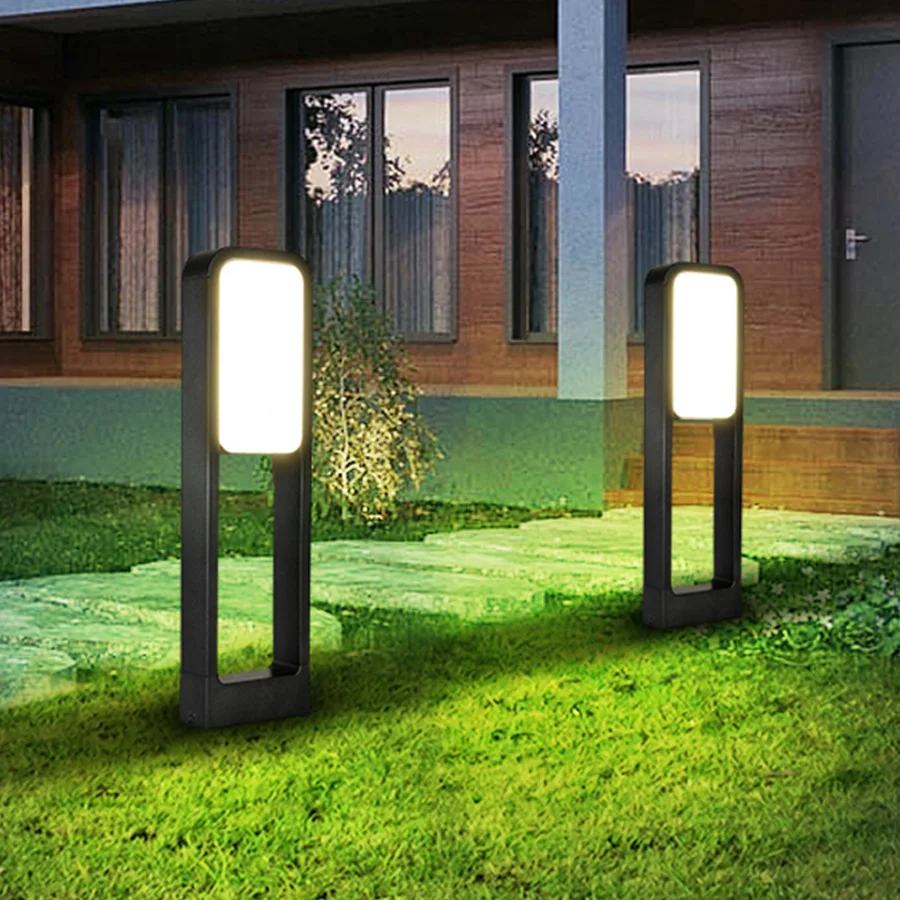 Thrisdar 50/70CM Outdoor Waterproof Pathway Lights Landscape Garden Lawn Post Lamps Path Villa Courtyard Gate Pillar Light