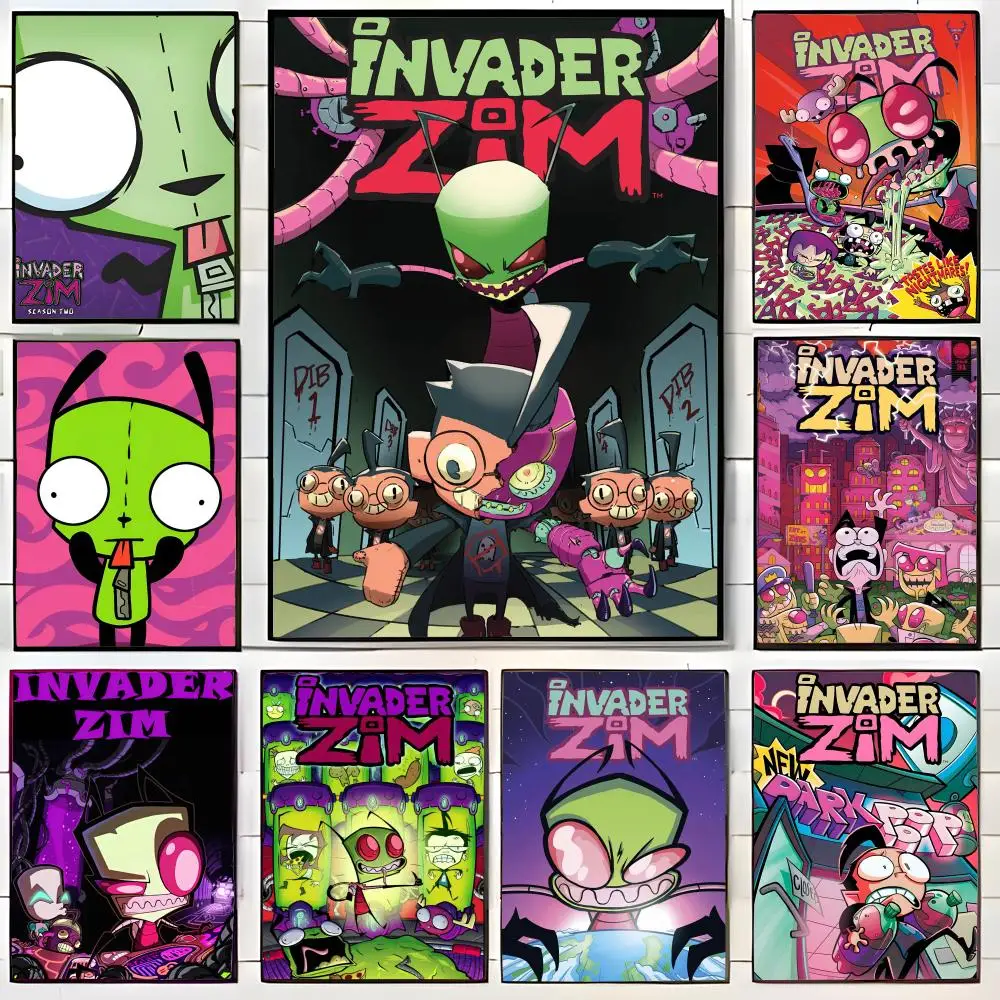 Comedy Anime Invader Zim Poster Wall Art Print Decorative Mural Home Decor Gift Unframed