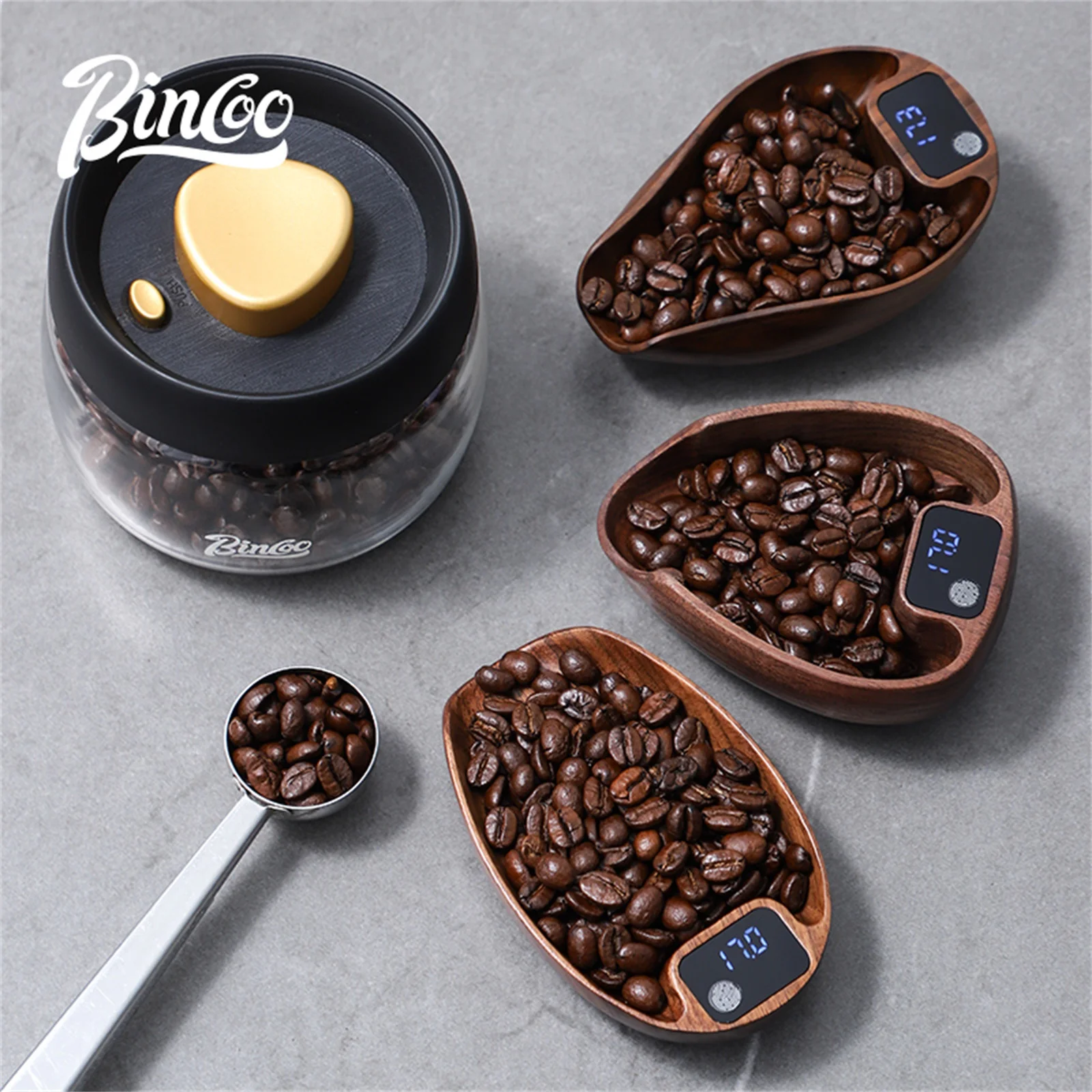 Bincoo Intelligent Electronic Scale Kitchen Scale Professional Coffee Scale Portable Bean Tray Precise 0.1g Weight Rechargeable - Image 3