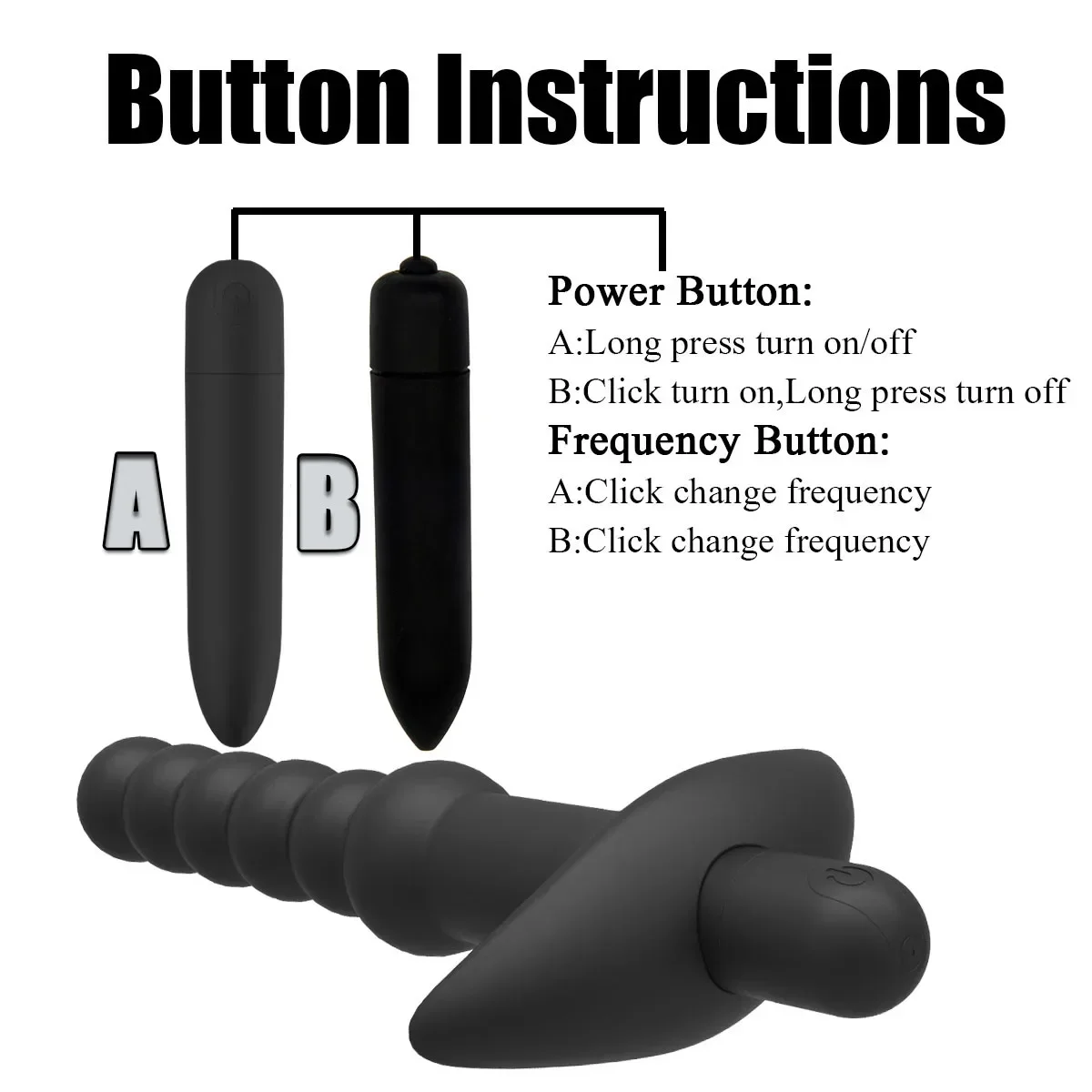Silicone 10 Speeds Anal Plug Prostate Massager Vibrator Butt Plugs 6 Beads Sex Toys for Woman Couple Men Adult Product Sex Shop - Image 5