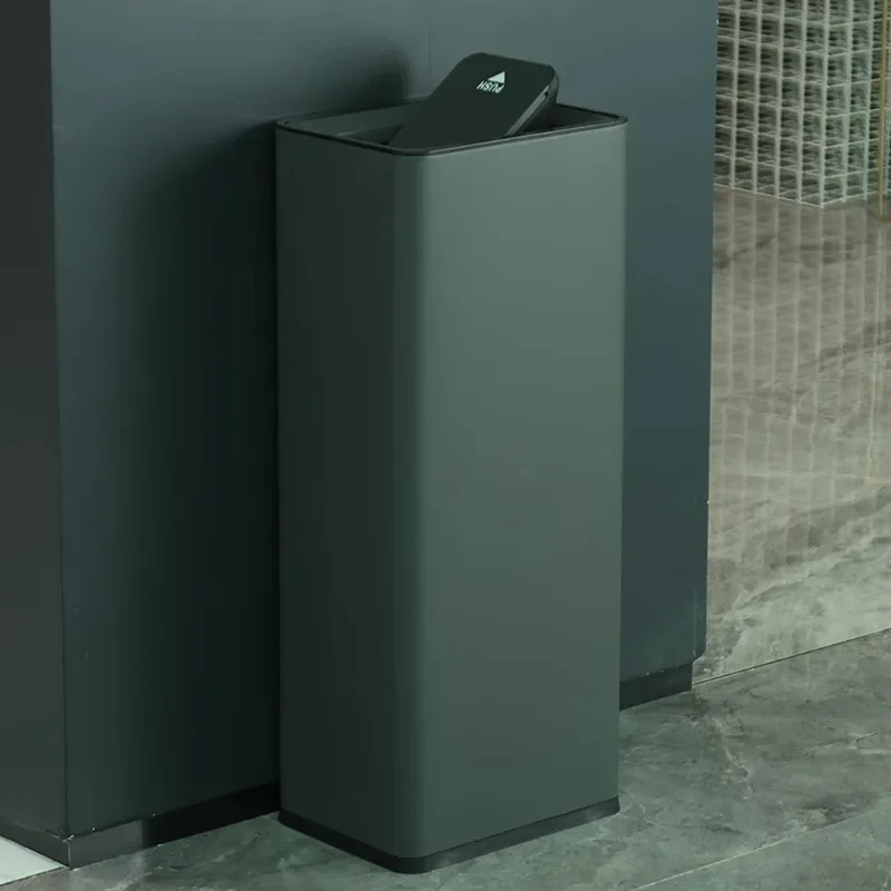Stainless steel trash can, bathroom, paper towel, shaking lid bucket, large-capacity office, lobby corridor, direct delivery sto