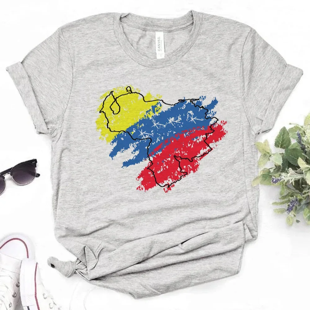 Venezuela top women graphic funny Tee female Japanese y2k clothing