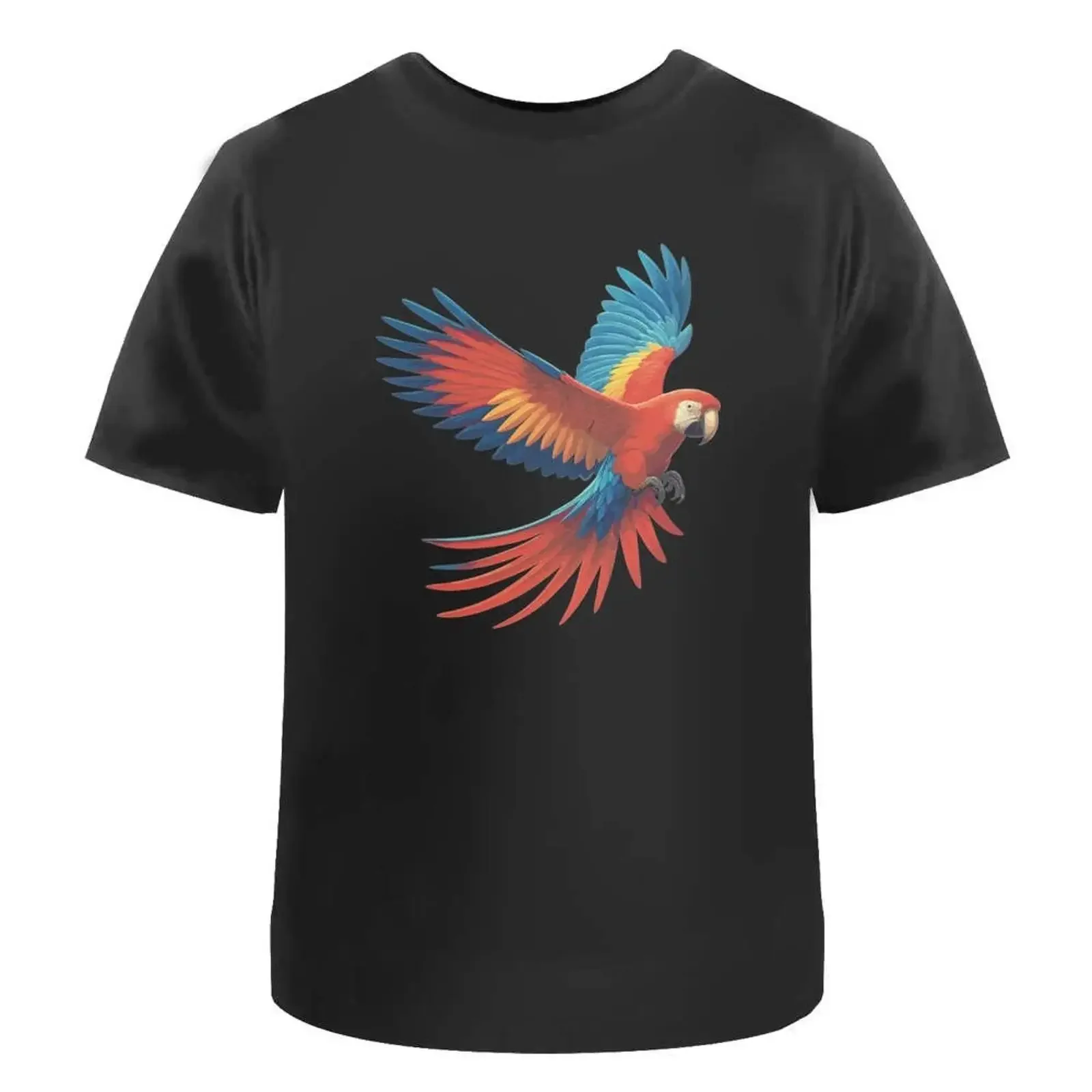 T Shirt quot Scarlet Macaw Flying 100 Baumwolle S XXL TA061701 vintage Washed Versatile homme Stylish Slightly Unisex