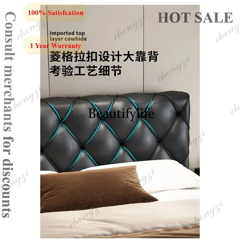 c139 Unique Pretty Double Bed Queen Nordic Elegant Modern Luxury Bedroom Bed Frame Bases Nightstands Cama Box Solteiro