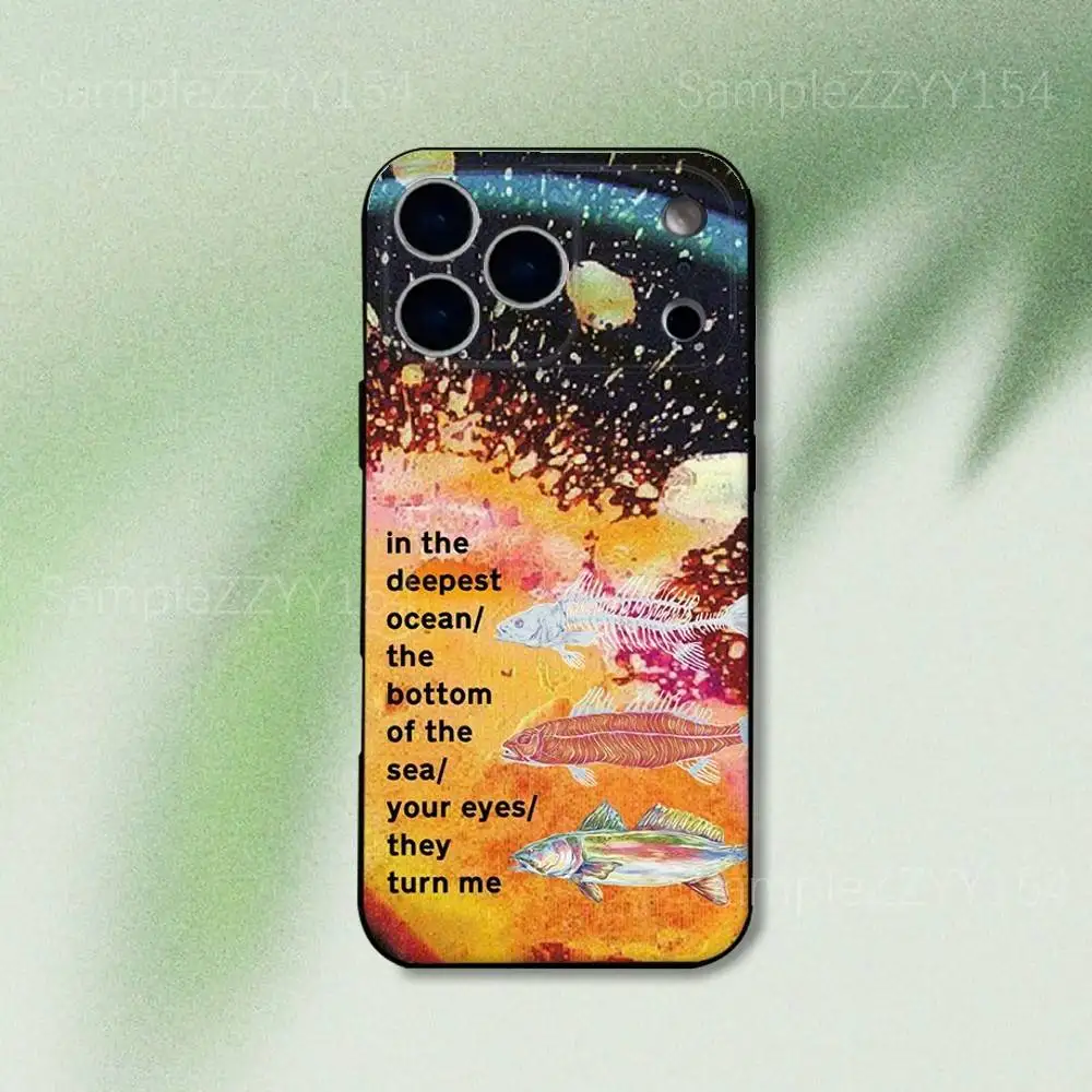 R-RadioheadS In Rainbows Funda de teléfono para iPhone 17,16,15,14,13,12,Pro,Max,Plus,E,SE4,Air,Mini Funda suave negra