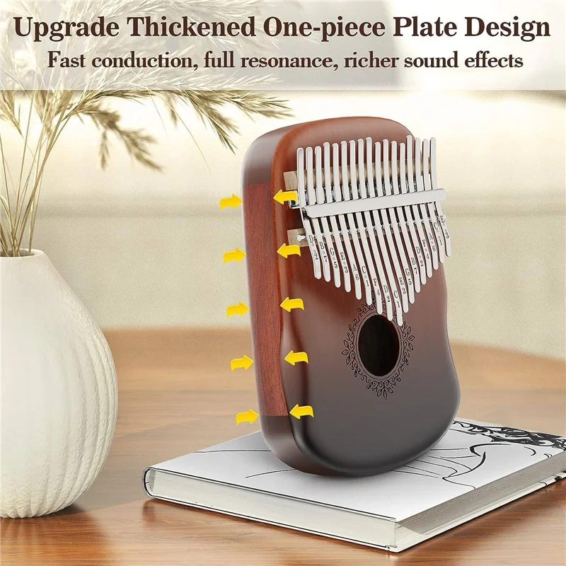 17 Key Kalimba Thumb Piano, Portable Finger Piano Kalimba Musical Instrument for Kids Adults Beginners Music Enthusiasts