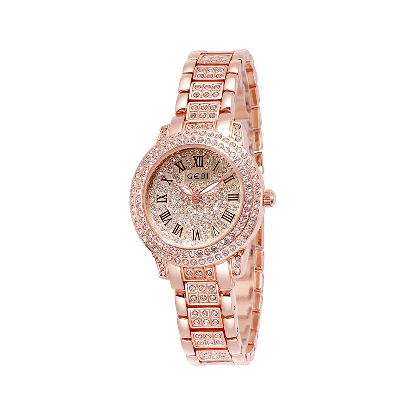 

Women's Watch Light Luxury Diamond-encrusted Steel Belt Watch Premium Quartz Alloy Women's Watch