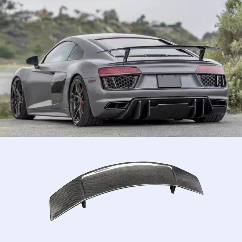 Carbon Fiber Front Lip Rear Diffuser Rear Spoiler For  R8 2017-1019 Carbon Fiber body kit Front Bumpercustom