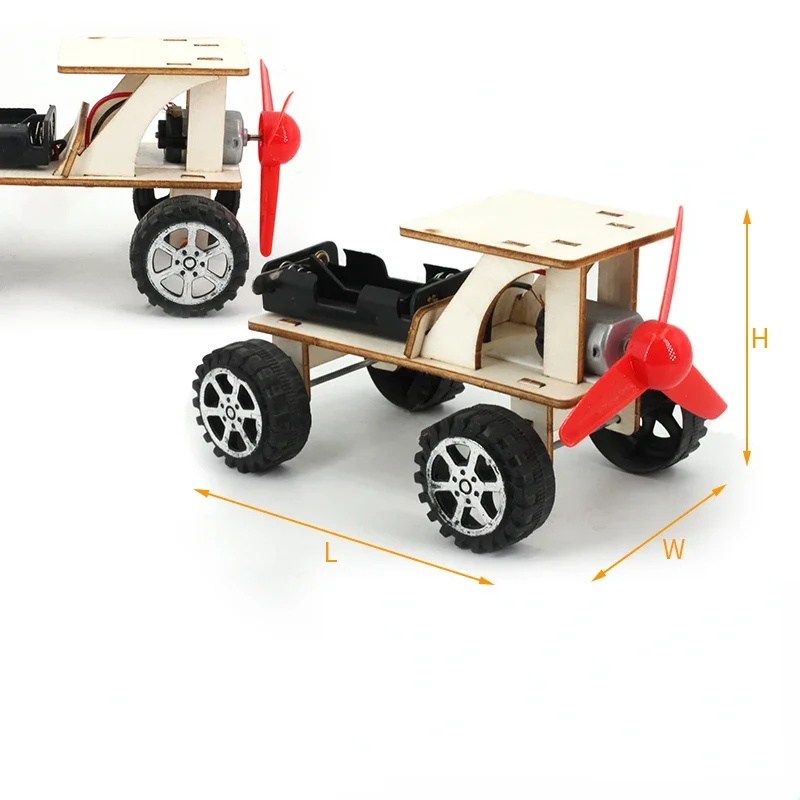 Children's Science Physics Experiment Toy Rubber Band Power Car Small Invention Handmade DIY Material