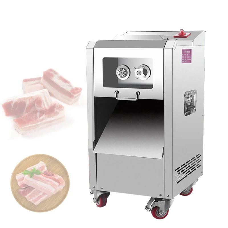 

Electric Stainless Steel Meat Slicer Automatic Fresh Meat Cutting Machine For Commercial Household Use