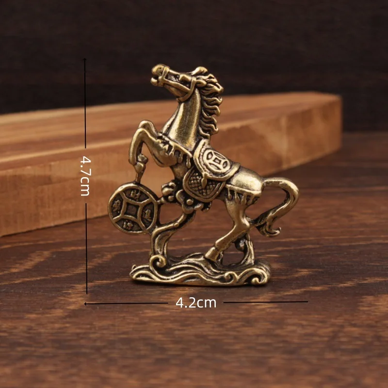Immediately small ornaments home desktop tea pets come and go pure copper handicrafts to success zodiac horse