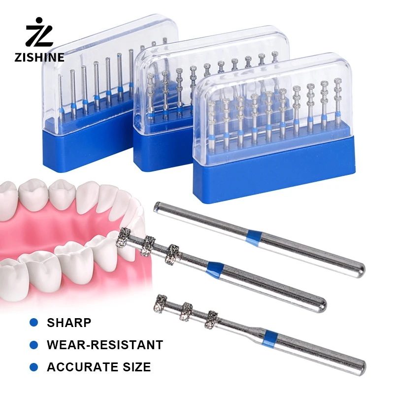

10PC dental material high-speed mobile phone dental drill grinding teeth wear-resistant EX series diamond grinding needle