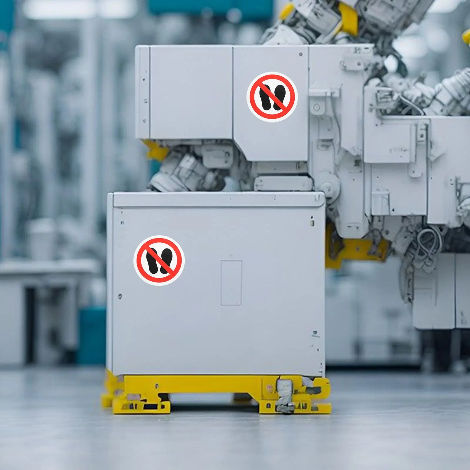 10 Pcs Multifunction Warning Signs Stickers Caution Paper Flagging Tape No Step