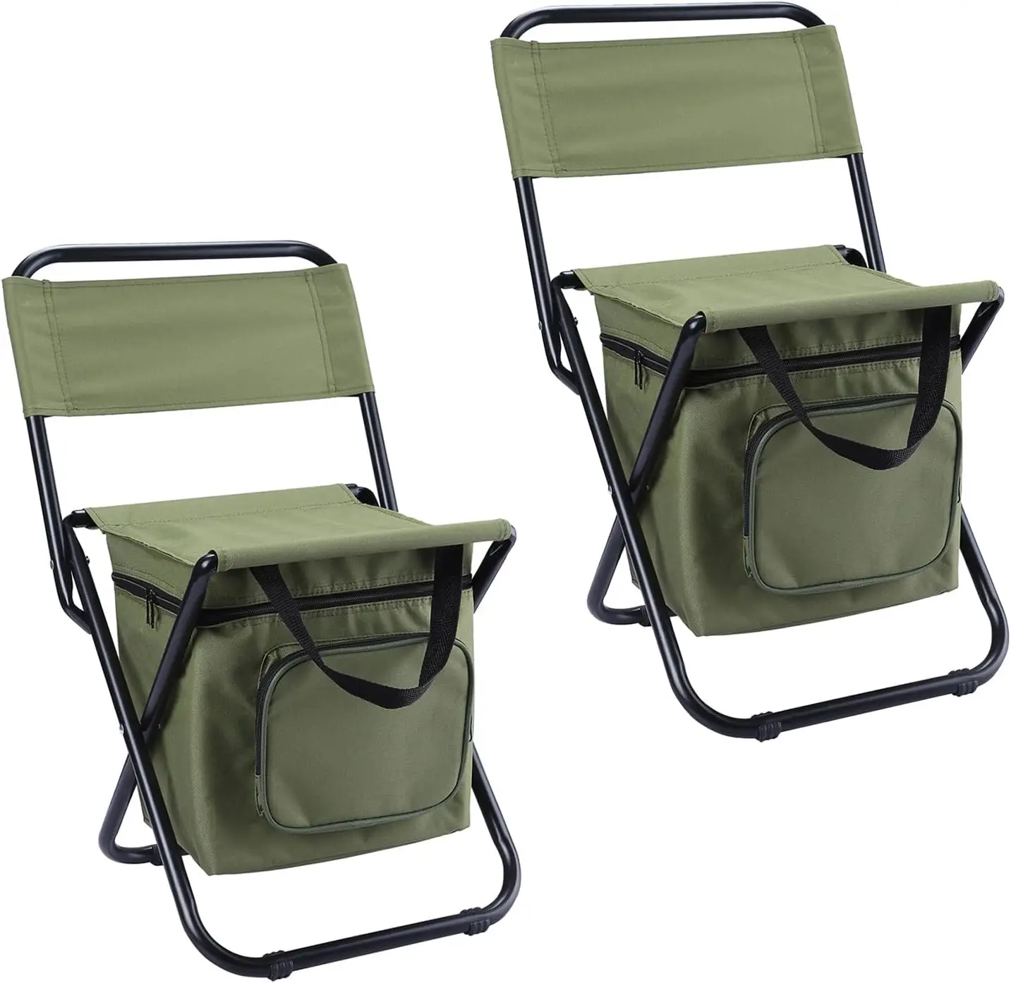 Table de camping pliante, table de pique-nique avec 4 porte-gobelets et 4 chaises de pêche avec sac isotherme, tabouret de pêche compact