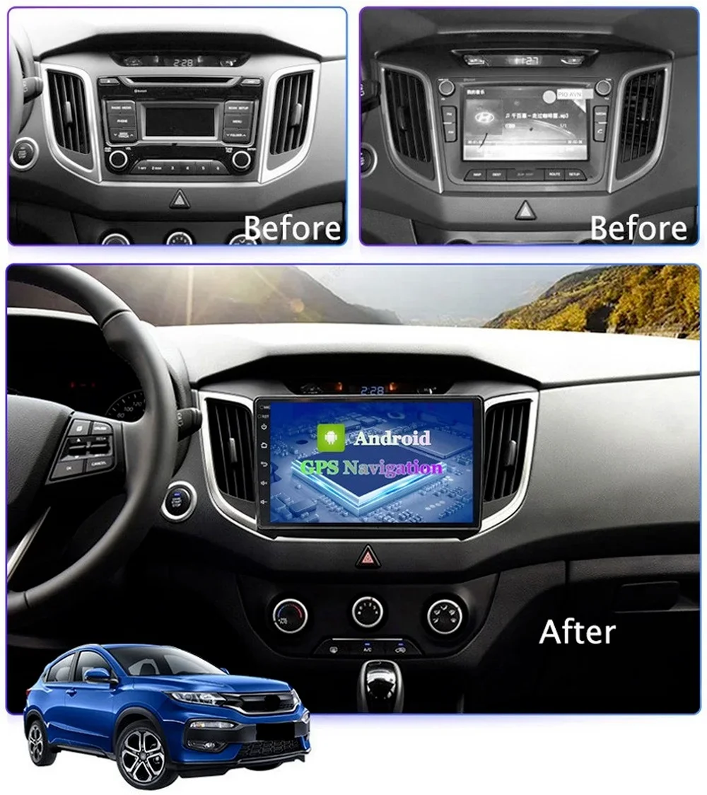 6G+128G Android Car GPS Navigation For HYUNDAI IX25/CRETA 2014-2018 Car Radio Stereo With Wifi 4G DSP CARPLAY Bluetooth