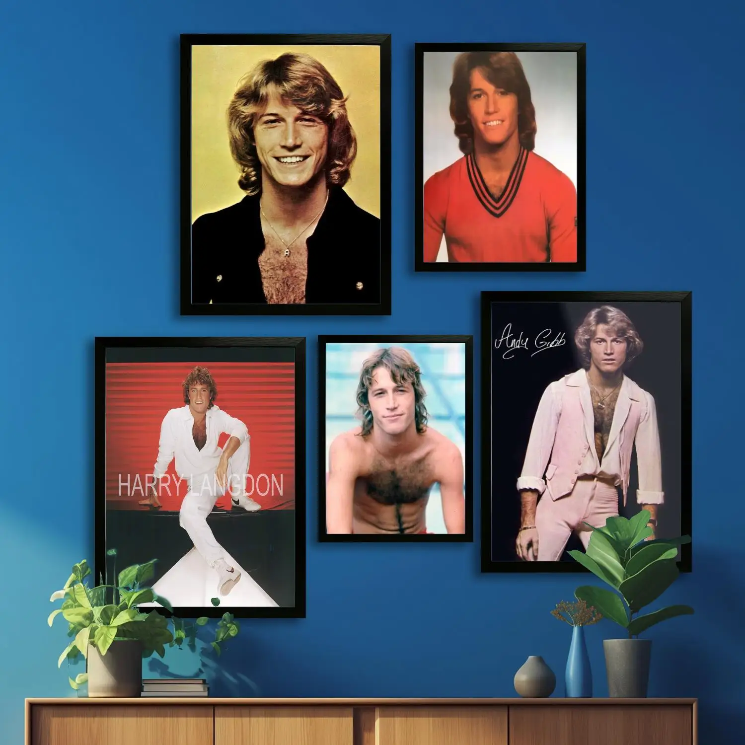 Andy Gibb Canvas Art Poster, Wall Art, Picture Print, Modern Family, Bedroom Decor, Posters,Decorative painting