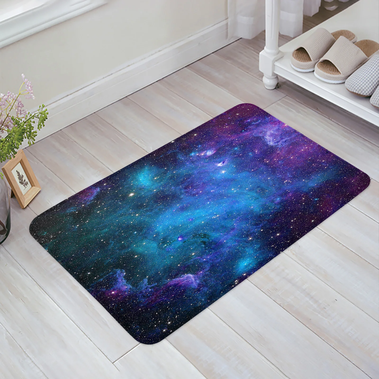 

Starry Sky Space Universe Floor Mat Entrance Door Mat Living Room Kitchen Rug Non-Slip Carpet Bathroom Doormat Home Decor